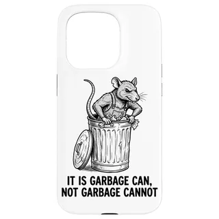 Hülle für iPhone 15 Pro Lustiger Retro-Abfalleimer für Ratten, kein Müll, kein Straßenüberlebender