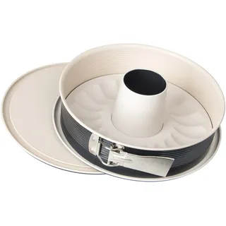 Zenker Springform Crème Noir mit 2 Böden, Durchmesser 29 cm,