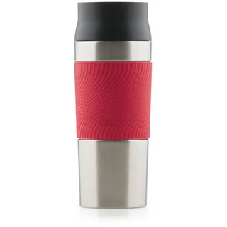 Blumtal Thermobecher 500 ml - Kaffeebecher to go aus Edelstahl - auslaufsicherer Isolierbecher kalt/heiß - Mug mit 360° Trinköffnung - Thermosbecher mit Quick-Press-Verschluss - Thermo Becher - Rot