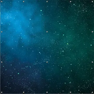 Wallario Outdoor-Poster für Garten oder Balkon, Motiv Sternenhimmel - Milchstraße und Sterne bei Nacht, in ca. 180 x 180 cm - Schwarz