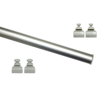 GARDINIA Paneelwagen 3-läufig Ø 60 mm 60 cm Silber