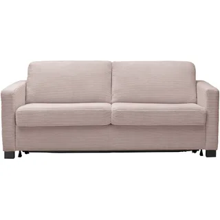 Schlafsofa HOME AFFAIRE "Vionelle, 3-Sitzer mit Kaltschaummatratze nach Wahl, Breite 206 cm", rosa, B:206cm H:81cm T:98cm, 88% Polyester, 12% Polyacryl, Sofas, Schlafsofa, Dauerschläfer mit wahlweise Standard- oder Premium-Matratze