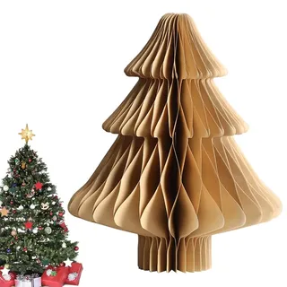 YGCHEN Weihnachtswabe Tischdekoration Waben-Weihnachtsbaum Dekoration 3D Papier Honeycomb Tannenbaum Weihnachtsdeko Waben Weihnachtsbaum Tischdekoration Wabenbälle Baumschmuck