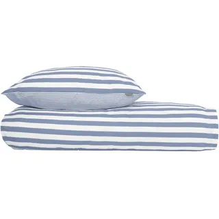 SCHIESSER Marie Gestreift Hellblau 135 x 200 cm + 80 x 80 cm