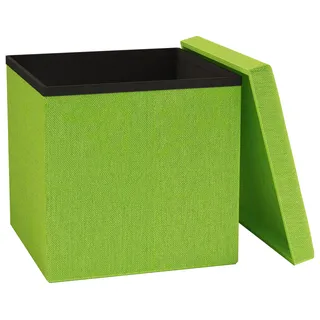 VCM Truhenbank Stoff Grün 38 x 38 cm