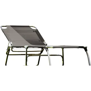 Fiam Dreibeinliege , Grau , Metall, Textil , 75x40x207 cm , wetterfest, UV-beständig, klappbar , Gartenmöbel, Gartenliegen, Sonnenliegen