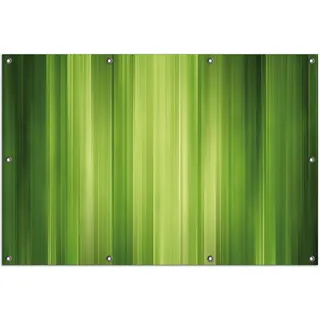 Wallario Outdoor-Poster für Garten oder Balkon, Motiv Grün und schwarz gestreift - Abstraktes Streifenmuster, in ca. 100 x 150 cm - Grün