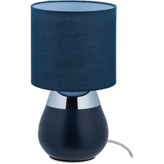 Relaxdays Tischlampe Dunkelblau