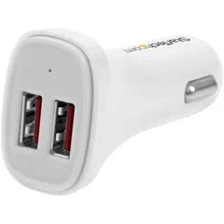 Startech Dual Usb 24W/4,8A KFZ-Ladegerät Schwarz/Weiß