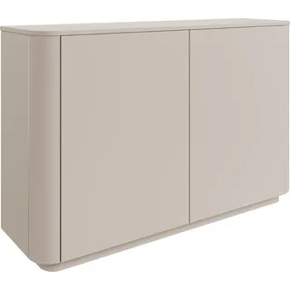 Selsey Luvio – Sideboard, 2-türig mit 6 Fächern, abgerundeten Kanten, 140 cm, Kaschmirgrau - Taupe