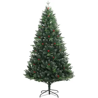 vidaXL Künstlicher Weihnachtsbaum Klappbar mit Roten Beeren 150 cm