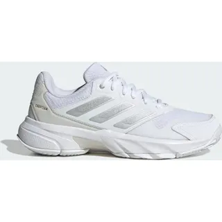 Adidas Courtjam Control 3 Tennisschuh Cloud White / Silver Metallic / Grey One 39 1/3