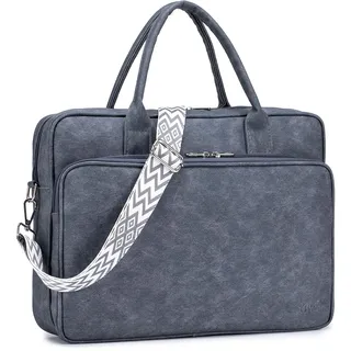 SUCIKORIO Laptoptasche Damen Leder 15,6 Zoll, Wasserdicht Arbeitstasche Damen Elegant Lehrertasche Groß Laptop Aktentaschen Leder Mit Vielen Fächern Briefcases für Arbeit, Schul, Büro