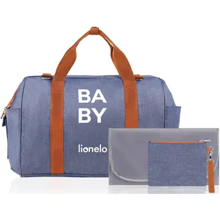 Lionelo Ida Kinderwagentasche, 2 interne Thermo-Taschen für Flaschen, Tasche für Feuchttücher, Wickelauflage, Kosmetiktasche, Riemen zur Befestigung am Kinderwagen