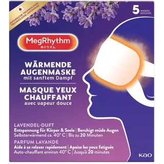 MegRhythm Wärmende Augen-Maske Lavendel-Duft 5 Stück