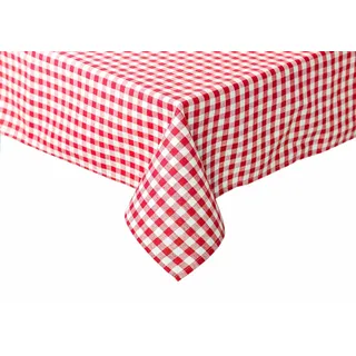 texpot Landhaus Tischdecke 110 x 250 cm rot-weiß Kariert 5 mm Karo 100% Baumwolle