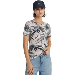 G-Star RAW Women's Tops Palm Tree ao r t wmn, Mehrfarben (Coral pink watertexture Palm D24725-C565-G538), XL