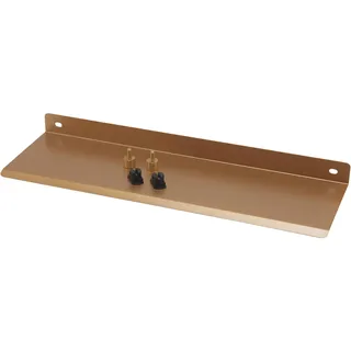 FibroTech Regal Groß - RAL 1004 (L35.5 x B11 x H2.4 cm, Farbe Messing, aus Stahl, minimalistisches Design, Pulverbeschichtet, Wandregal, Zubehör Akustikpaneele) 2502874