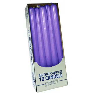 Cereria di Giorgio Tafelkerzen Risthò 10 Stück, 2,2 x 25 cm, Hellviolett