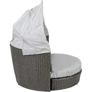 Haustier-Sonnenliege mit Dach, Ø80 cm - Grau