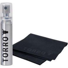 TORRO Bildschirmreiniger – 25 ml Bildschirmreiniger-Spray und Premium-Mikrofasertuch, geeignet für Smartphone, Laptop, MacBook und mehr