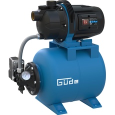 Güde Hauswasserwerk HWW 6035 (600 W, Kesselinhalt: 19 l, Fördervolumen: 3200 l/h, Förderhöhe: max. 35 m, Ansaughöhe: max. 7 m, Noryllaufrad, Stahltank, Druckschalter, Thermoschutzschalter, Manometer)