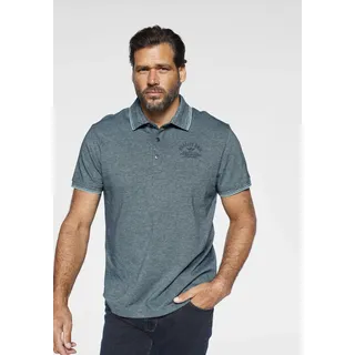 Poloshirt ARIZONA, Herren, Gr. M (48/50), grün (türkis, meliert), Piqué, Obermaterial: 100% Baumwolle, kontrastfarbene Details, normal, Shirts Poloshirt, Kurzarm, mit Polokragen, mit Print-Applikationen, aus Piqué-Stoff, Topseller