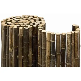 NOOR Bambusmatte Black Bambus Sichtschutz Zaun Ø 24 mm, 154BLACK15X2