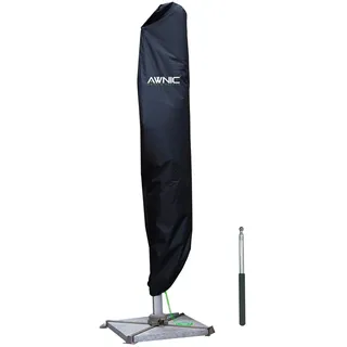 Awnic Abdeckung Ø 300 cm Polyester 265 x 40/50 cm Schwarz