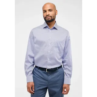 Langarmhemd ETERNA "COMFORT FIT", Herren, Gr. 45, Normalgrößen, blau (hellblau), Twill, 100% cotton, normal, Manschette, Hemden Langarmhemd, NON IRON (bügelfrei)