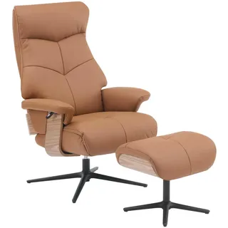 Livetastic Relaxsesselset , Braun , Holz, Textil, Leder , Echtleder , Rindleder , Pappel , massiv , 78x111x81 cm , Relaxfunktion , Wohnzimmer, Sessel, Ledersessel