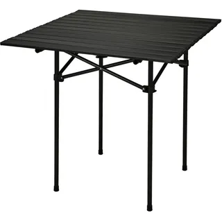 Well Home Klapptisch aus Metall, Farbe Schwarz, 70 x 70 x 69 cm
