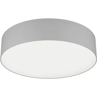 EGLO connect.z Smart Home LED Deckenleuchte Romao-Z, ZigBee, App und Sprachsteuerung Alexa, Lichtfarbe einstellbar (warmweiß-kaltweiß), RGB, dimmbar, Textil Deckenlampe grau
