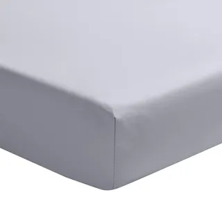 Essix Spannbettlaken, Baumwoll-Satin, Palazzo, Silber, 140 x 200 cm