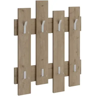 Livetastic Wandgarderobe Livetastic 64 x 81 x 4 cm Walnuss