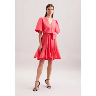 Sommerkleid SEIDENSTICKER "Schwarze Rose", Damen, Gr. S (36), Normalgrößen, rosa (rosa, pink), 97% Baumwolle, 3% Elasthan, unifarben, regular fit, V-Ausschnitt, Kleider Sommerkleid, V-Neck Uni