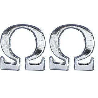 Rayher - Wachsmotiv: Alpha + Omega, 25 mm, SB-Btl. 2 Teile, Silber (Packung mit 2)