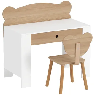 aiyaplay Kinderschreibtisch Set mit Tischplatte und Schublade 41 x 74,5 x 80 cm