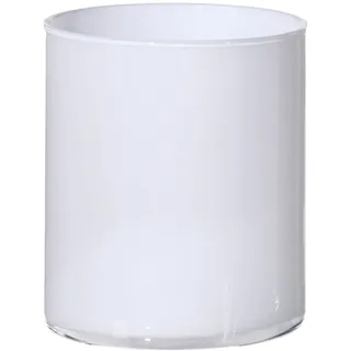 creativ home Tischvase »Blumenvase aus Glas« zylindrische Form, Höhe 15 cm, weiß