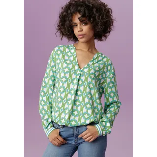 Aniston CASUAL Schlupfbluse mit extravagantem, graphischem Druck, bunt