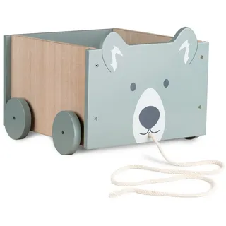 Navaris Spielzeugkiste Kiste Aufbewahrung für Spielzeug - Aufbewahrungsbox für Kinderzimmer - 26,4x25,8x20cm Spielkiste für Kinder - mit Rädern