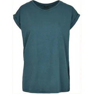 Build Your Brand Damen T-Shirt Ladies Extended Shoulder Tee, lang geschnittenes T-Shirt für Frauen, Baumwolle, Teal, XL - XL
