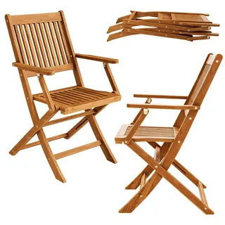 CASARIA Gartenstuhl Sydney 51 x 54 x 92 cm braun 2 St.