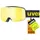 pwdr stylische verspiegelte Skibrille mit weitem Sichtfeld und Anti-Fog-Beschichtung mit ausgewachsenen Features für Kinder black matt/yellow-clear one size