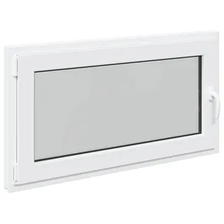 vidaXL Kellerfenster RISOR 110 x 50 cm PVC und Glas Weiß - Weiß