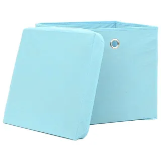 vidaXL Aufbewahrungsboxen mit Deckeln 4 Stk. Babyblau 32x32x32cm Stoff - Blau