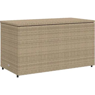 Gartenschrank Beige 110x55x60,5 cm Poly Rattan - Beige