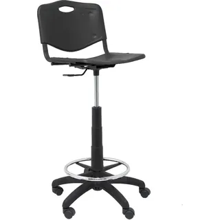 PIQUERAS Y CRESPO Robledo, Harter Sitz, Harte Rückenlehne, Schwarz, Schwarz, Kunststoff, Polyvinylchlorid (PVC), Kunststoff, Polyvinylchlorid (PVC)