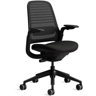 Steelcase Series 1 Ergonomischer Bürostuhl mit LiveBack Lumbalstütze und 4D-Armlehnen Onyx Schwarz