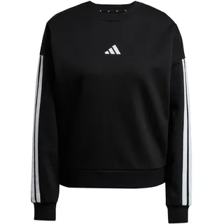 adidas Essentials 3-Streifen Fleece Sweatshirt Black / White M